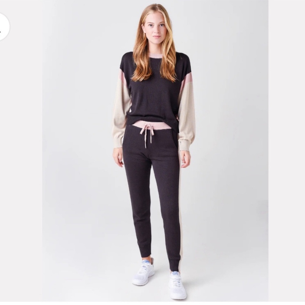 Monrow Color Block knit sweatpants